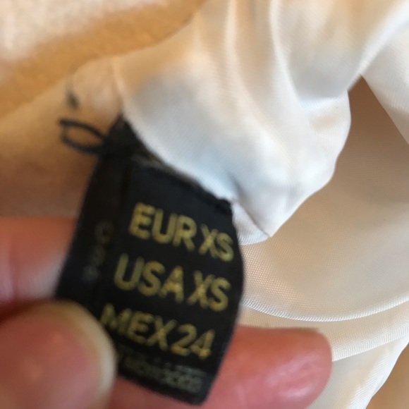 Zara Cream Wool Pea Coat size XS - Picture 7 of 14